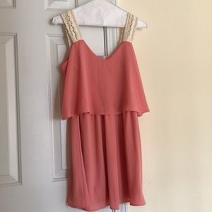 Tobi Coral Sundress with Lace straps